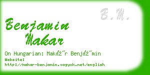 benjamin makar business card